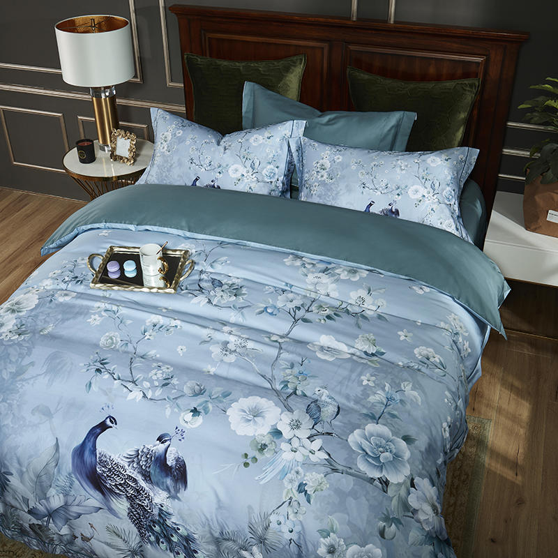 Peacock Blue - 100% Egyptian Cotton Bedding Set