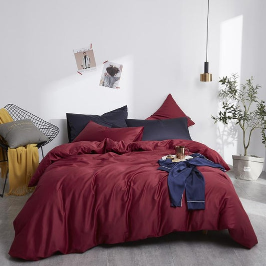 Crimson Dawn - Luxury Red Bedding Set For Sale